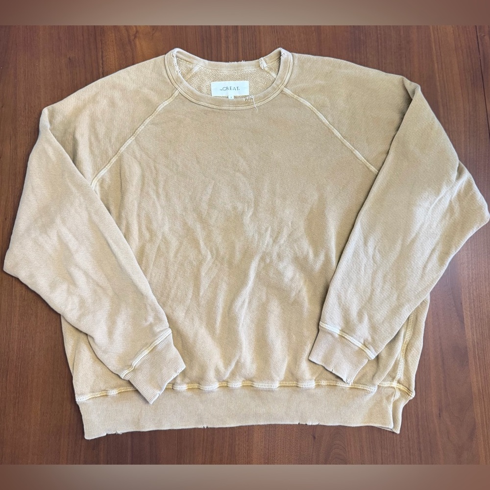 The Great College Sweatshirt Beige Size 2/Medium